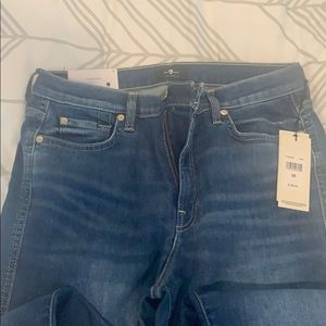 7 for all mankind high waisted cropped straight